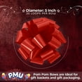 thumbnail image 4 of PMU Pom-Pom Pull-Apart - Pull Out Bows for Wedding, Birthdays & Anniversaries - Ribbon Bows for Flowers & Basket Decoration - Large Bow for Gift Wrapping - Red 5 Inch 20 Loops (50/pkg) Pkg/1, 4 of 7