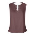 thumbnail image 3 of Aofany Tank Tops For Women Casual Plus Size Summer Sleeveless Solid Color Loose V Neck Vest Comfy T Shirts Top, 3 of 4