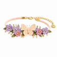 thumbnail image 3 of Crochet Charm Bracelet Kit with Pink Butterfly, Purple and Pink Crochet Flowers, 3 of 8