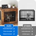 thumbnail image 4 of Dextrus 27.2" L Dog Crate Furniture, 2-in-1 Iron-Wood Indoor Dog Cage With Waterproof Top, Safety Corners,Steel Lock,for Small Dogs up to 30 lb,Rustic Brown,27.2"L x 20.1"W x 24"H, 4 of 9