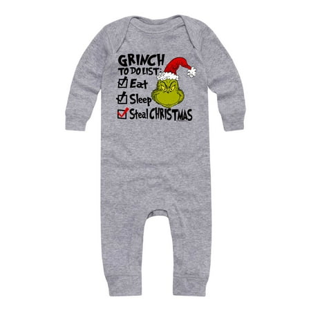 

Dr. Seuss - How The Grinch Stole Christmas - Infant Baby Long Sleeve Bodysuit