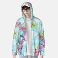 thumbnail image 4 of Gaeub Dragonfly Floral Men's and Women's UPF 50+ Long-Sleeved Sun Protection Clothing, Fishing Shirt Long Sleeve Zip - Small, 4 of 9