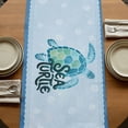 thumbnail image 5 of Table Runners 90 Inches Long Dress Scarves, Teal Sea Turtle Farmhouse Coffee/Dining/Kitchen Table Runner for Living Room, Coastal Ocean Summer Ocean Waves 13x90 Inch, 5 of 9