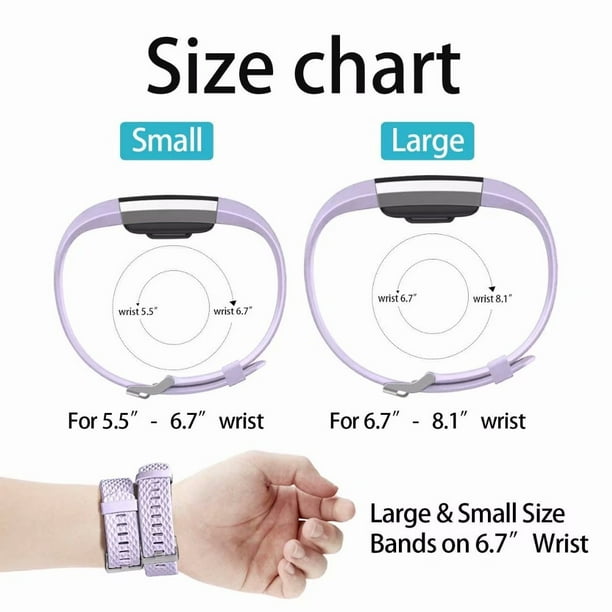 Charge 2 Bands Replacement Sport Accessories with Fasteners and Metal Clasps for Fitbit Charge Wristband (Small, Lavender) - Walmart.com