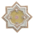thumbnail image 5 of Ivory and Gold Eight Pointed Star Chandelier Ceiling Medallion 24in, 5 of 5