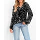 thumbnail image 2 of Blusa BTFBM Boho con estampado floral de chifón con cuello en V y manga larga, 2 of 6