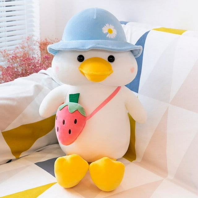 Muñeco de Pato Amarillo Juguetes de Peluche Creativos Mochila Escolar Patos Regalo de Cumpleaños para Niños Almohada de anime Abrazos