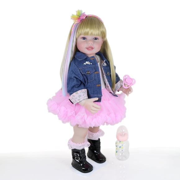 Muñecas y Moda para Niños Pequeños con Soporte Reborn Realista de 22 Pulgadas, Regalo de Cumpleaños Especial, Mayores de 3 Años