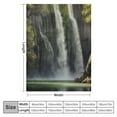 thumbnail image 4 of PRATYUS Waterfall Throw Blanket, Waterfall Triplets Landscape Costa Rican Ambient in The American Wild Forest, Flannel Accent Piece Soft Couch Cover for Adults 60x80in, 4 of 6