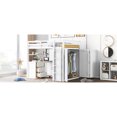 thumbnail image 5 of White Loft Bed With Functional Features. Drawers For Storage. Desk Work. Wardrobe Clothes. Construction. 600lbs Weight Support. 78.3"l X 56.7"w 65"h Drawers, Desk, And In - Bedroom Families, 5 of 7