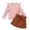Pink, variant on Splozh New Born Christmas Baby Girl Outfit Girls Fashion Toddler Kids Baby Girls Ruffled Crewneck Long Sleeve Ribbed Sweatshirt Tops Solid Skirt Set 2PCS Fall Clothes Set,Black,2-3 Years