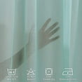thumbnail image 3 of 3S Brother's Teal Grean Linen Look Extra Long Set of 2 Panels Sheer Curtains Rod Pocket & Back Tab Home Décor Window Custom Made Drapes 10-30 Ft. Long -Made in Turkey Each Panel (100"W x 72"L), 3 of 6