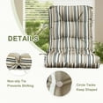 thumbnail image 5 of COOS BAY 42'' x 21'' Patio Chair Seat/Back Cushion Set of 2, Tufted Outdoor High Back Cushions Replacement Patio Seating Cushions Set, Beige Stripes, 5 of 9