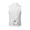 thumbnail image 4 of Tiijoy Boys Formal Vest Mandarin Collar Button Down Waistcoat for Kids, White, Sizes 2-14, 4 of 4