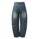 thumbnail image 5 of WILLBEST Jeans Mujer Pantalones Vaqueros de Tiro Medio para Mujer, de Pierna Ancha, Cortos, Cómodos, Elásticos, Holgados, Estilo Boyfriend Con Bolsillos, Ropa Informal Chica, 5 of 8