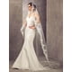 thumbnail image 3 of Velo de novia catedral de 1 nivel con apliques de encaje, velo de novia largo de tul con peine para mujeres y novias (marfil), 3 of 5
