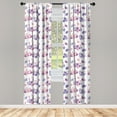 thumbnail image 3 of Ambesonne Watercolor Curtains, Wedding Flowers, Pair of 28"x63", Lilac Lavender Pink, 3 of 5