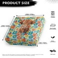 thumbnail image 4 of ZUXONGSY Highland Cow Couch Cushion Cover Floral Sofa Cushion Dust Cover Individual Couch Cushion Covers Stretchable Furniture Covers for Living Room Decoration 25x27.5x9 in, 4 of 5