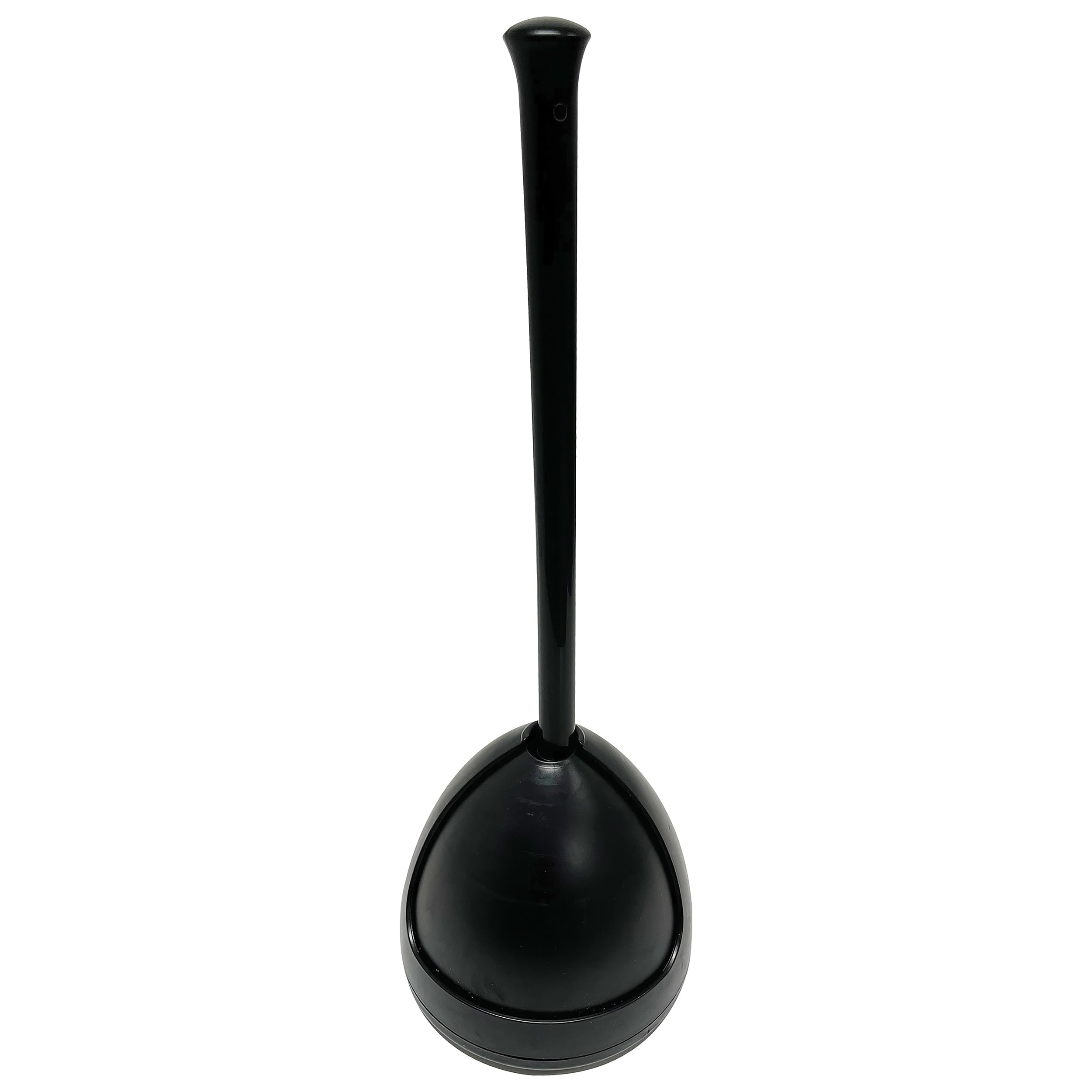 (2 pack) Plumb Craft Toilet Plunger with Twist Caddy Storage Holder - Black