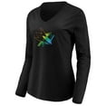 thumbnail image 2 of Women's Black San Jose Sharks Team Pride Logo Long Sleeve V-Neck T-Shirt, 2 of 3