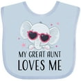 thumbnail image 3 of Inktastic Elephant My Great Aunt Loves Me Boys or Girls Baby Bib, 3 of 4