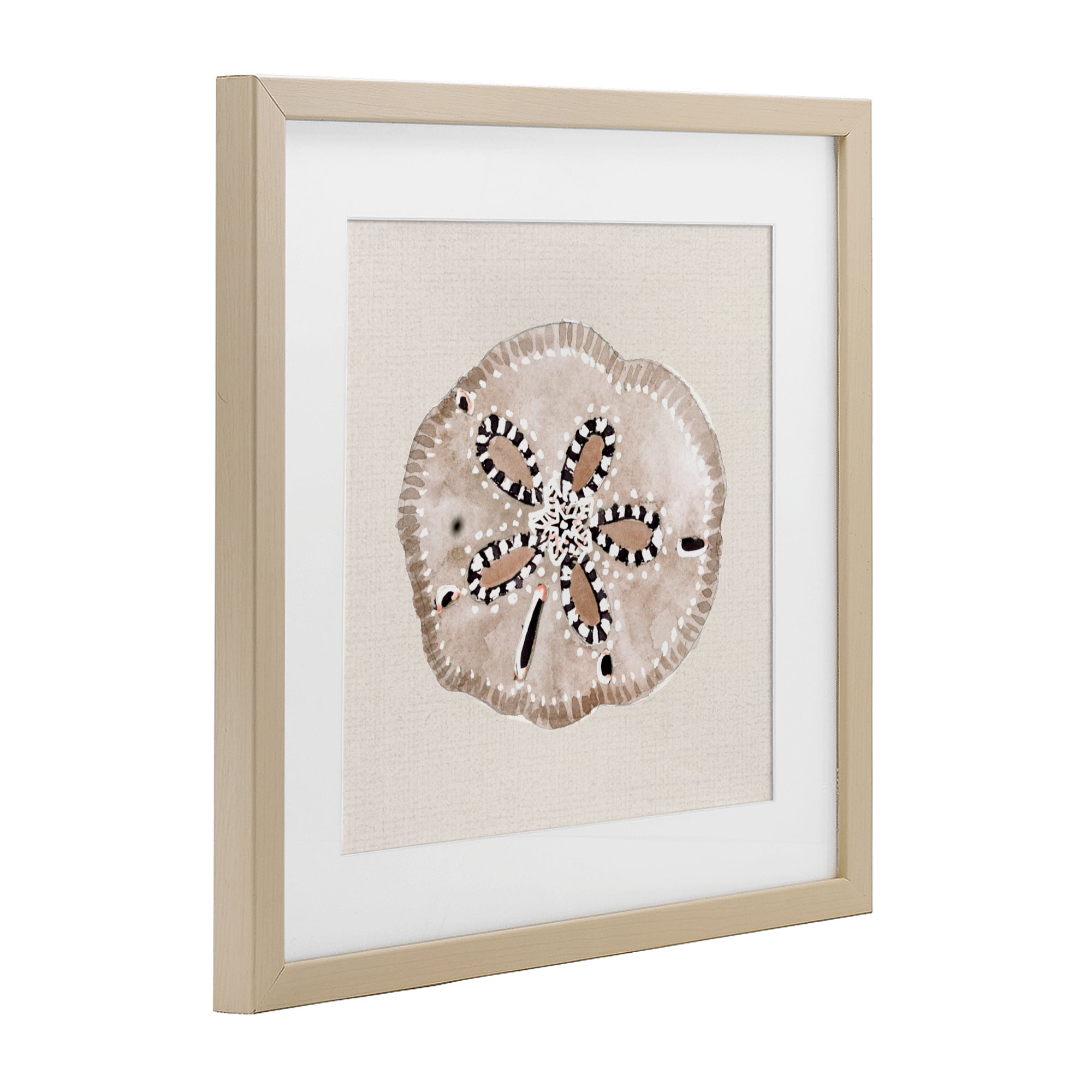 Stupell Industries Taupe & Beige Sand Dollar Birch Framed Print Under Glass, design by Lanie Loreth