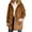 Brown, variant on HBFAGFB Winter Coats for Women Warm Hooded Thick Outerwear Button Down Cardigan Jackets Khaki Size M