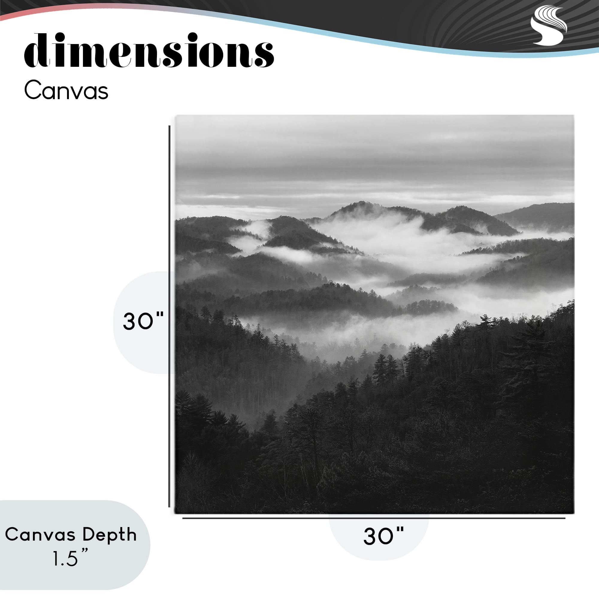 Stupell Industries Smoky Mountains Forest Canvas Wall Art, design by Nicholas Bell