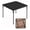 Black, variant on BORGEBY 34" Square Folding Table Portable Card Table With Smooth PVC Tabletop for Parties, Dining and Camping Indoor Outdoor,Black