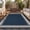 Blue, variant on GOCAPTAIN Faux Jute Washable Scalloped Area Rug with Non-Slip Backing, Stain-Resistant Low Pile Indoor Outdoor Carpet, Non-Shedding Floor Mat for Living Room - Coffee Black, 2x6ft (61x183cm)