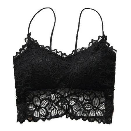 Women Fashion Bra Full Lace Beauty Back Cross Slim With Chest Pad Gathered Hollow Tube Top Sexy Lingerie