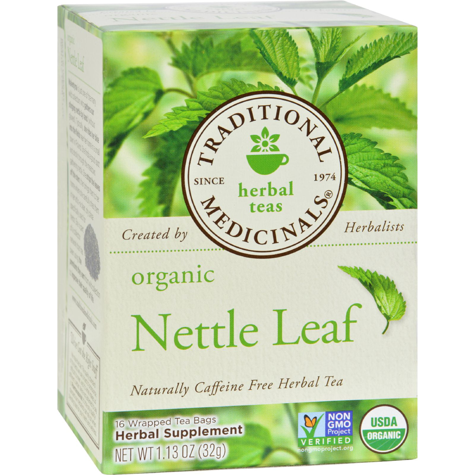 Traditional Medicinals Organic Nettle Leaf Herbal Tea 16 Tea Bags