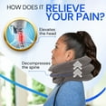 thumbnail image 4 of EverRelief Cervical Neck Traction Device - Inflatable Pillow for Alignment, Posture, Mobility (Gray), 4 of 10