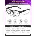 thumbnail image 2 of 2 Pack Reading Glasses,Quality Blue Light Blocking Reading Glasses,Filter UV Ray/Glare Computer Readers,Stylish Lightweight Spring Hinges Eyeglasses for Women Men(2-pack Black,1.25), 2 of 7