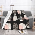 thumbnail image 2 of XMXT Flannel Throw Blanket for Couch, Dotted Pink Animal Print Bed Sofa Decor Blankets for Home Bedroom, 40 x 30 inches, 2 of 9