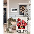 thumbnail image 4 of Welcome Christmas Garden Flags 12.5x18 Double Sided, Xmas Red Paw Print Small Seasonal Decoration for Holiday Winter Yard Outside Outdoor, 4 of 6