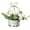 White-marble Pot, variant on Artificial Flowers Hydrangea with Ceramic Vase Silk Chrysanthemum Mini Potted Fake Flowers Hanging Potted Plants for Wedding Home Office Decoration Pack of One (White)