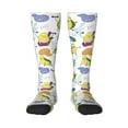 thumbnail image 2 of Lsque Orange Green Avocado Printed Crew Socks Men's Women's LightWeight Thin Casual Calf Socks ,Knee High Socks,Cotton Socks, 2 of 9