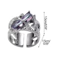 thumbnail image 3 of Xihbxyly Anillo Geométrico Retro, Diseño Único de Piedra Preciosa de Espina, Estilo de Metal Hueco Ajustable, Estilo de Alta Gama, Accesorio Unisex para Uso Diario, Regalo Perfecto., 3 of 3