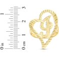 thumbnail image 4 of Floreo 10k Yellow Gold A-Z Cursive Letter and Heart Initial Ring, Large Heart (1.1"), 4 of 5
