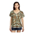 thumbnail image 1 of Vans Womens Platoon 66 Print Graphic Camiseta, Verde, X-Small Vans Camiseta gráfica, 1 of 2