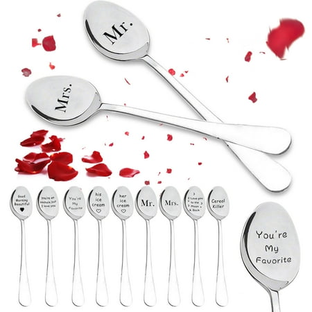 

WNG Valentine s Day Creative Tableware Stainless Steel Spoon Ice Spoon Coffee Spoon
