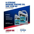 thumbnail image 4 of (3 pack) Lucas 4-Stroke Synthetic Blend Marine SAE25W40 Oil 32 Ounce, 4 of 6
