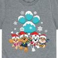 thumbnail image 3 of Paw Patrol - Pup Group Snowy Pawprint - Toddler And Youth Short Sleeve Graphic T-Shirt, 3 of 6
