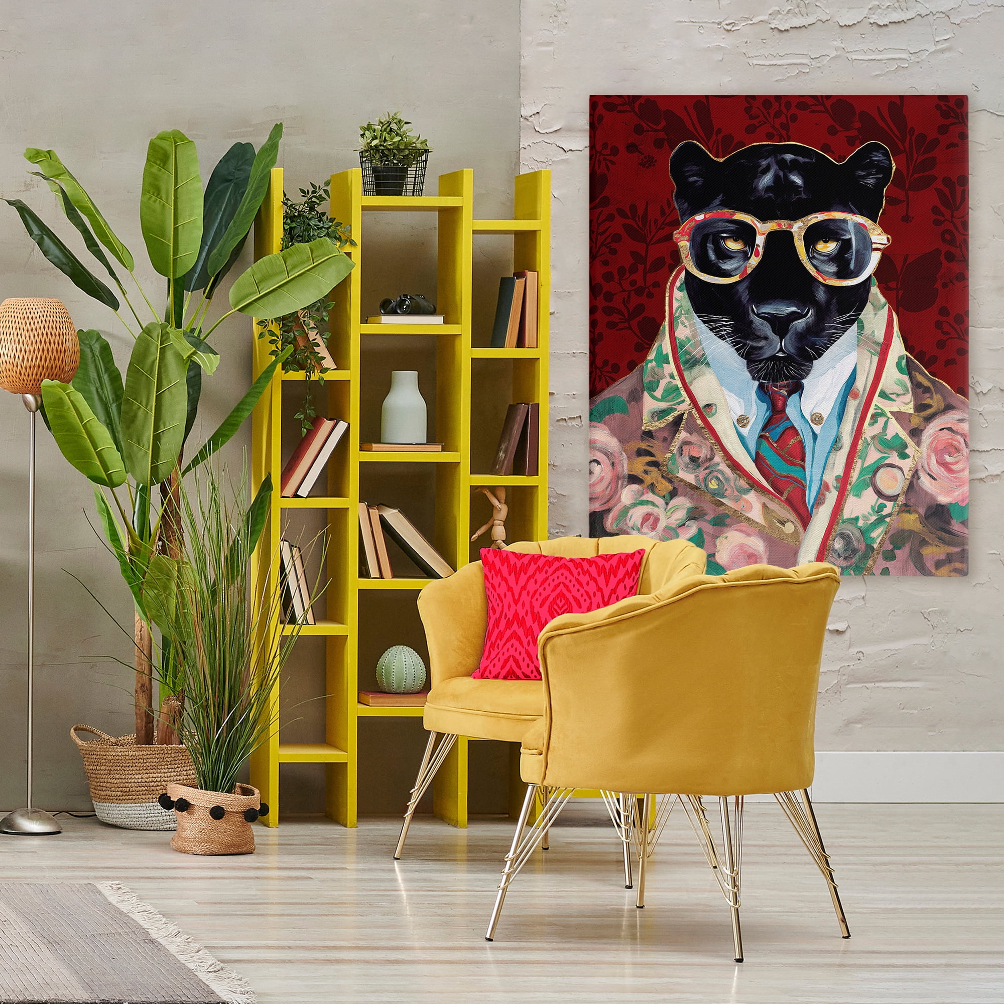 Stupell Industries Fashionable Scarlet Panther Canvas Wall Art, design by Svetlana Aleynikova