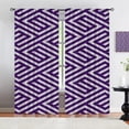 thumbnail image 3 of Geometric Symmetric Triangles Soundproof Privacy Curtains, Continuous Abstract Lines Illustration Blackout Pinch Pleated Curtains, Foldable Breathable Home Curtains for Living Bedroom-W42xL54in, 3 of 5