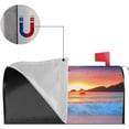 thumbnail image 4 of Sunrise Tropical Palm Tree Mailbox Cover Mailbox Wraps, Waterproof Mailbox Covers Magnetic Post Box Cover Large Size 25.5"(L) x 21"(W) Garden Yard Outside Farmhouse Home Decor, 4 of 6