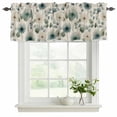 thumbnail image 2 of 2 Pack Valances for Windows, Watercolor Dandelion Window Valances for Living Room/Bedroom/Bathroom, Spring Floral Botanical Vintage Beige Light Filtering Kitchen Curtain Valance 60"W x18" L, 2 of 9