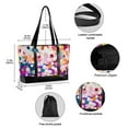 thumbnail image 2 of FORMRS Canvas Laptop Tote Bag for Women with 15.6" Computer Compartments Shoulder Handbag, Purple Colorful Circles, 2 of 7