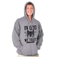 thumbnail image 3 of In God We Trust Christian Patriotic Zip Up Hoodie Men's Women's Brisco Brands S, 3 of 6